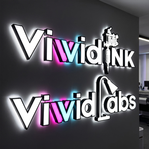 Letreros Comerciales Personalizados, Letras 3D con Retroiluminación LED, Logotipo de Acrílico y Acero Inoxidable, Letrero de Pared para Vestíbulo y Recepción de Hotel - Product Image 3