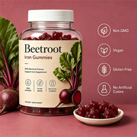 Gummies de Betterave Naturelle Équilibrée à Faible Teneur en Sucre et Haute Efficacité, Formule Avancée à Base de Plantes pour Adultes