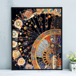 Kit de Pintura de Diamantes SONGWOO, <span class=keywords><strong>Pantera</strong></span> <span class=keywords><strong>Negra</strong></span> Vertical, Diamantes Completos, Fondo Floral Rojo, Pintura de Diamantes de Animales Salvajes - Product Image 2