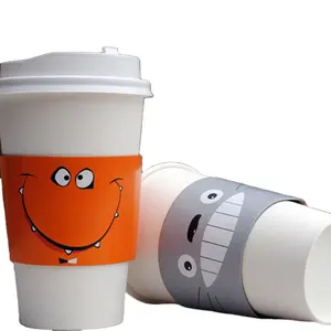 Tazas desechables con tapas, venta al por mayor, tazas de café desechables de una pared con aislamiento, tazas de papel frío y caliente