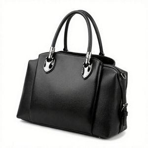 Sac à bandoulière noir en cuir PU avec chaîne et motif losanges, sac à main de luxe de créateur, sac à bandoulière tendance - Product Image 6