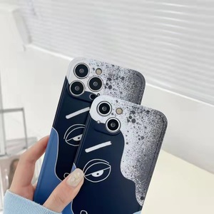 Tpu souple Imd L'art Abstrait Visage <span class=keywords><strong>Noir</strong></span> <span class=keywords><strong>Mat</strong></span> Housse de Téléphone Mobile Pour Iphone 13 Pro Max 12 11 13 pour sony xz3 - Product Image 4