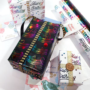 Vente en gros de rouleaux de mouchoirs en papier de haute qualité pour anniversaire rouleau de papier d'emballage en or coloré - Product Image 3