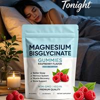 Capsules de Bisglycinate de Magnésium pour le Sommeil – 60 Comprimés – Haute Absorption – Pour Adultes – Saveur Framboise – Relaxation Nerveuse et Musculaire