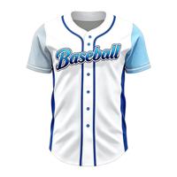 Kaos Olahraga Fashion Terlaris Cepat Kering Kancing Poliester Cetak Sesuai Pesanan Bernapas Jersey Baseball Dewasa Unisex