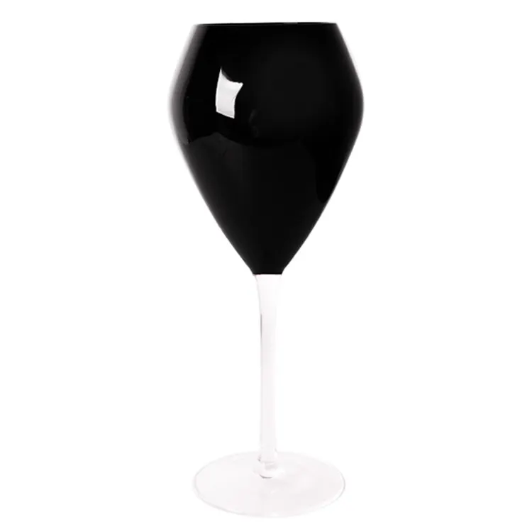 Черные бокалы для красного вина прозрачный бокал для вина Бессвинцовая прочная стеклянная посуда для вечеринки