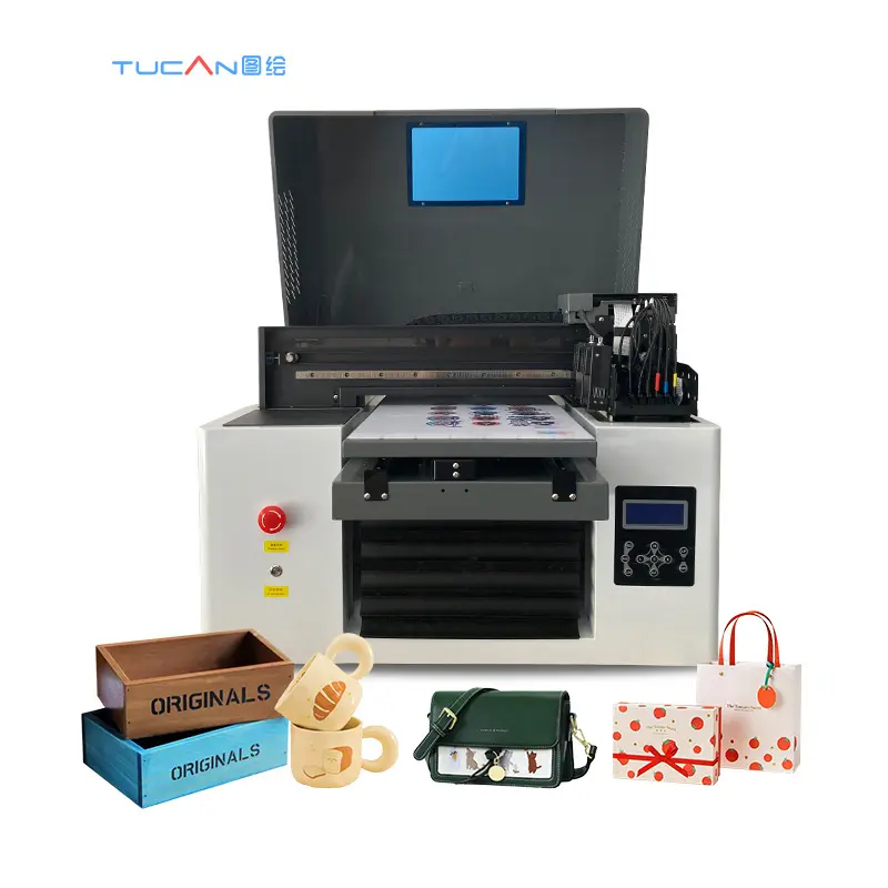 A3 printer flatbed UV 3360 ukuran XP600 mesin cetak digital format kecil printer uv inkjet