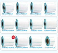 Rollo de etiquetas adhesivas térmicas a precio de fábrica, papel térmico de tamaño personalizado para Pegatinas para niños, adhesivo de papel en blanco