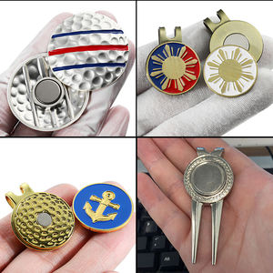 Accessoires de golf Marqueur de golf promotionnel Clip de chapeau magnétique personnalisé magnétique Marqueur de balle de golf magnétique en métal émaillé Clip de chapeau - Product Image 5