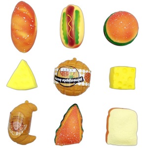 Jouets à presser anti-stress en peluche super douce, simulation de nourriture : Ananas, Croissants, Fromage, Hot-dogs - Product Image 4