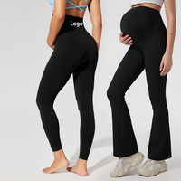 Leggings de Maternité Grande Taille avec Logo Personnalisé, Soutien Abdominal, Taille Haute Extensible, Effet Seconde Peau, Doux et Très Élastiques pour Femmes