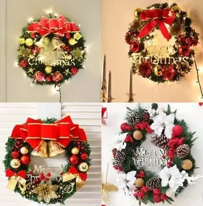 Metal Round Wreath Frame Flower Arrangement Christmas Wreath For Wall Hanging Decoration Wreath Making Supplies