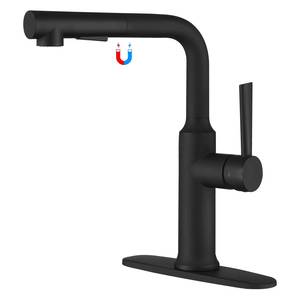 หัวฉีดสเปรย์ 2 ฟังก์ชั่น พร้อมสายยืดหยุ่น ท่อต่อก๊อกน้ำแบบแม่เหล็ก สีดำ ก๊อกน้ำแบบดึงออกได้สำหรับห้องครัว - Product Image 5