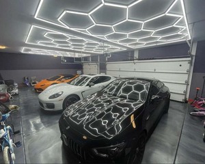 Luz LED de garaje Hexagonal de 180 grados, iluminación de detalle de coche de <span class=keywords><strong>2</strong></span> años, 220V CA, 90, gris, blanco, PCB, emisión de blanco frío para talleres - Product Image 3