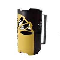 Cache-vent moderne pour chicha en fer, durable, noir et argenté, protection pour charbon, accessoires de fumée pour chicha, modèle droit