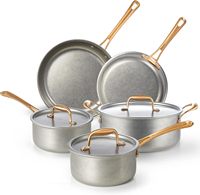 Ensemble de 8 casseroles et poêles en acier inoxydable pour cuisinière à induction, compatibles lave-vaisselle