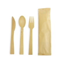 Couverts jetables en bambou biodégradables écologiques modernes et personnalisés pour les fêtes, le camping, les restaurants et les hôtels