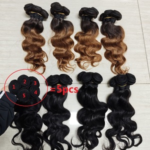 Promoción Letsfly: Paquetes de Cabello Humano Remy de 16 Pulgadas con Ondas Suaves, 20 Piezas, 1 kg, 9A, Color Negro y 1B30, Envío Rápido - Product Image 4