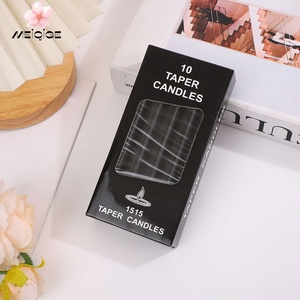 10pcs/box Semi-Mechanical Handmade Long Rod Cylinder Ordinary Lighting Colorful <strong>Candle</strong> for Candlelight Dinner Western Restaurant - Product Image 6