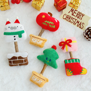 Giocattoli di peluche di <span class=keywords><strong>natale</strong></span> per gatti di peluche giocattolo da masticare con bastone SilverVine - Product Image 2