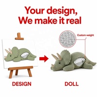 Oreiller de lit en peluche personnalisé Dragon Dinosaure de dessin animé, jouet en coton PP super doux, animaux en peluche lestés, fabricant de jouets