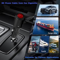 Adaptateur d'alimentation pour voiture Starlink Mini, prise allume-cigare vers câble DC 16AWG, interrupteur marche/arrêt, transformateur élévateur 12V/24V vers 30V 3.5A