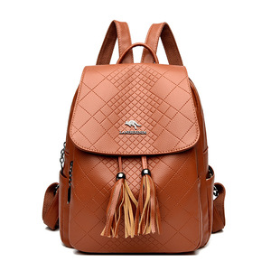 New Arrivals High Quality PU <b>Leather</b> <b>Backpack</b> Women Fashion School Bags Teenager Girls <b>Large</b> Capacity Casual Ladies <b>Backpacks</b> - Product Image 1