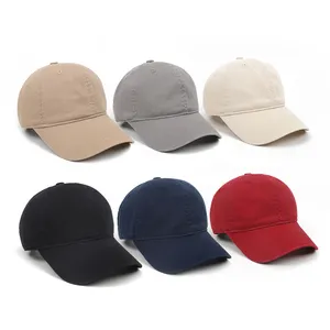 Großhandel hochwertige flache Baseballmütze für Mann Frau 100 % Baumwolle individuelle Dad-Mütze 6 Panel Gorras