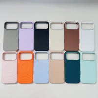 Coque de téléphone tendance en silicone magnétique effet vague d'eau avec cadre d'appareil photo électroplaqué pour iPhone 17 16 15 14 13 18 Pro Max