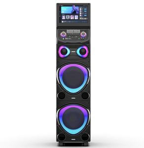 Nouveau haut-parleur de karaoké avec subwoofer 100W, écran tactile de 15,4 pouces, karaoké mobile haute puissance pour l'extérieur avec microphone sans fil - Product Image 2