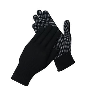 Guantes de hilo de algodón negro Punteado-Guantes de protección laboral antideslizantes Guantes de trabajo de hilo de algodón negro resistentes al desgaste - Product Image 4
