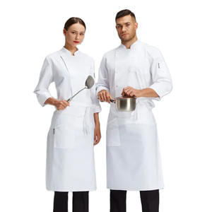 Cappotto da Chef con Logo personalizzato diretto in fabbrica per uniformi da ristorante e Bar - Product Image 1