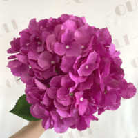K-0124 Bunga Hydrangea Buatan Grosir, Bunga Hydrangea Tahan Lama, Bunga Hydrangea Sutra Realistis