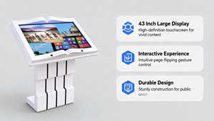 Kiosque <span class=keywords><strong>numérique</strong></span> à écran tactile LED AIMV 43/50/55 pouces - Musée, bibliothèque, lecture de livres, service d'information en libre-service, étanche IP65 - Product Image 5