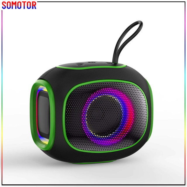 Outdoor IPX5 Waterproof Wireless Bluetooth Speaker With RGB Lamp Portable Mini Bluetooth Speaker Box With DSP for Travel Sports