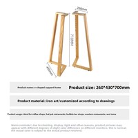 Pieds de table créatifs, modernes et minimalistes en métal forgé, imitation bois, en forme de V, pour salle à manger, chambre et salon