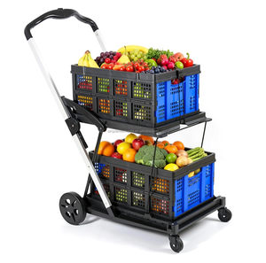 Chariot de courses pliable en métal pour supermarché, chariot à main commercial - Product Image 6