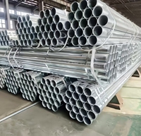 Sıcak Daldırma Galvanizli GI Yuvarlak Çelik Boru 25mm X 0.6mm Karbon Çelik Boru Sera İnşaatı Su Temini Çit Direği için