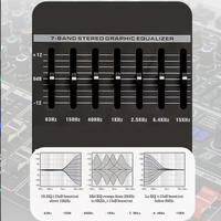 Mélangeur de puissance AUDIO 6 canaux avec amplificateur DSP99 AUX carte son 7 bandes EQ 60MM FADER nouveau DESIGN