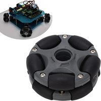 Roue omnidirectionnelle en plastique 58 mm 14135 compatible LEGO pour robot à moteur servo NXT Arduino 360 °   Double rangée
