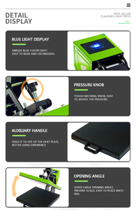 Cho auplex 38x38 nhãn hiệu áp lực cao T-Shirt truyền nhiệt in ấn nhãn tem nóng máy Điều kiện Mới phẳng máy in - Product Image 6