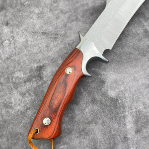 سكين مستقيم بصلابة عالية للتخييم في الهواء الطلق سكين التقشير المنزلية حالة جلدية سميكة ديي الصف OEM التخصيص - Product Image 4