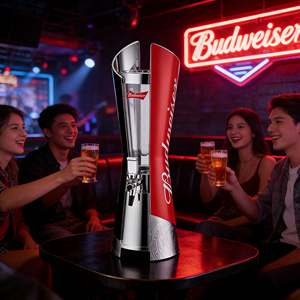 Distributeur de bière <span class=keywords><strong>Bud</strong></span> Light personnalisé de 3 litres, écologique, avec lumières LED et tube à glace - Product Image 2