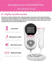 Portable échographie bébé fréquence cardiaque Machine Doppler foetal bébé rythme cardiaque moniteur fœtal Doppler fœtal
