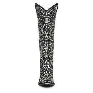 <span class=keywords><strong>Botas</strong></span> Vaqueras Negras Hechas a Mano WETKISS, MOQ Bajo, con Punta de Acero, Tachuelas, Tacón Grueso, Altura hasta la Rodilla, <span class=keywords><strong>para</strong></span> Fiesta - Product Image 3