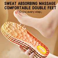 Semelles intérieures de chaussures en PU avec technologie 4D Cloud, stabilisateur de talon en forme de U, anti-entorse, respirantes, absorbant la transpiration, massage, semelles intérieures super sportives