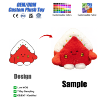 Peluche personnalisée en forme de maison de Noël, jouets en peluche sur mesure à partir de votre dessin, design IA, cadeau doux et mignon, décoration kawaii pour la maison