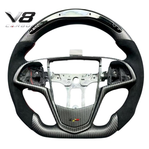 Volant sport personnalisé en fibre de carbone <span class=keywords><strong>v</strong></span>éritable V8carbon pour ATS ATSV <span class=keywords><strong>CTS</strong></span> CTSV ELR, accessoires de voiture, pièces automobiles, modification, style racing. - Product Image 2
