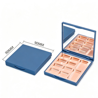 Palette de maquillage pour les yeux personnalisable, écologique, 10 couleurs, avec miroir, en plastique ABS, forme unique, emballage de palette cosmétique