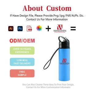 Promotional <b>Gift</b> 600Ml Green Silicone Foldable Drinkware Hot/Cold Outdoor Straw for Sports and Travel Water Bottle - Product Image 3